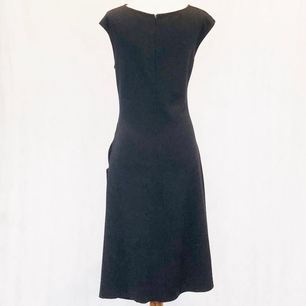 St. John Couture Sleeveless Side Ruched Dress - Picture 4 of 8
